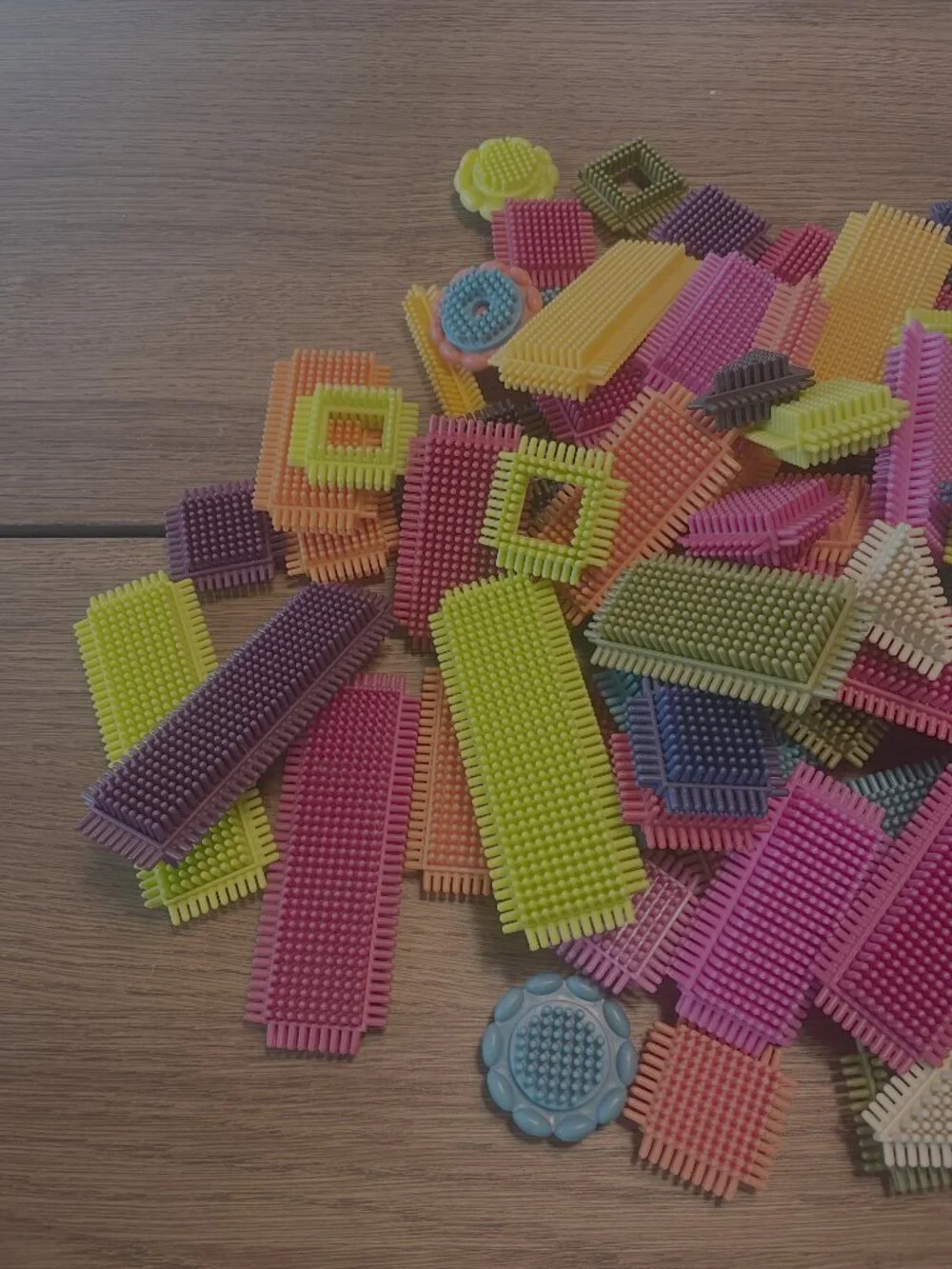 Colorful Bristle Building Blocks / Sensory Construction Toy Set 🌈